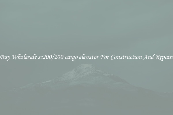 Buy Wholesale sc200/200 cargo elevator For Construction And Repairs