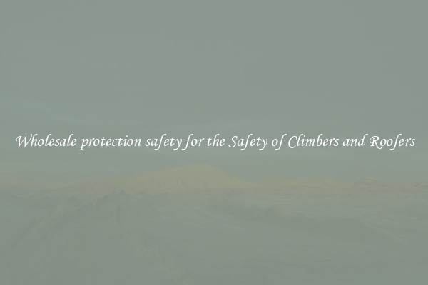 Wholesale protection safety for the Safety of Climbers and Roofers