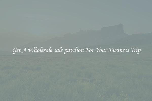 Get A Wholesale sale pavilion For Your Business Trip