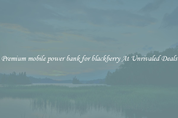 Premium mobile power bank for blackberry At Unrivaled Deals