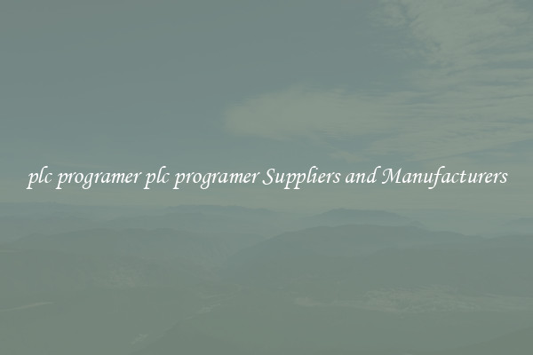 plc programer plc programer Suppliers and Manufacturers