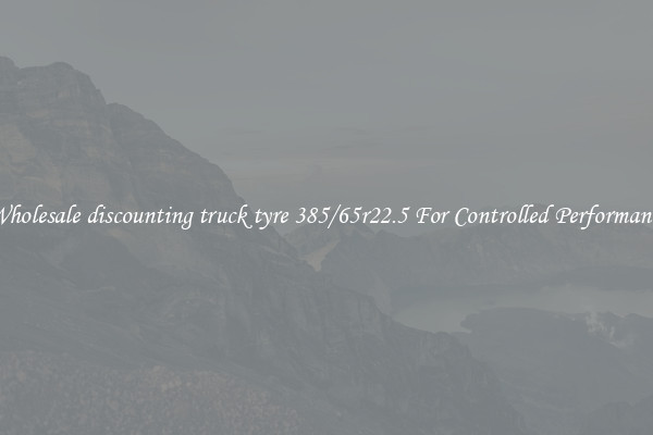 Wholesale discounting truck tyre 385/65r22.5 For Controlled Performance