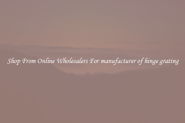 Shop From Online Wholesalers For manufacturer of hinge grating