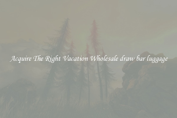 Acquire The Right Vacation Wholesale draw bar luggage
