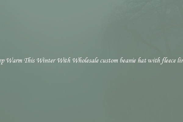 Keep Warm This Winter With Wholesale custom beanie hat with fleece lining
