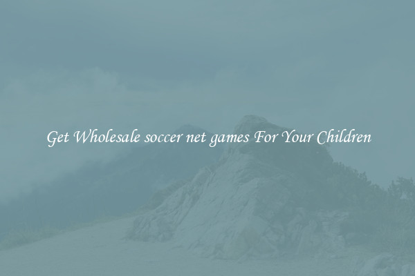 Get Wholesale soccer net games For Your Children